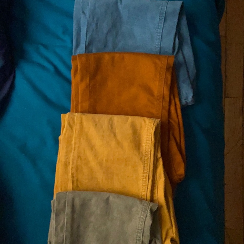 Conduroy pants all size12 4colors gold rust beige n blue